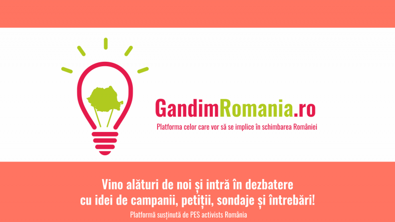 PES activists lansează GandimRomania.ro, prima platformă online dedicată celor care vor să se implice în schimbarea României